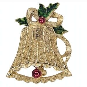 Gold Bell Brooch